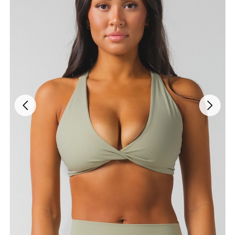 ACTA – Limited Garden Party Twist bra in sage (NEW)
